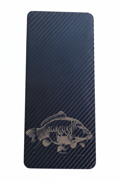 Carbon fibre carp panel - straightened white background