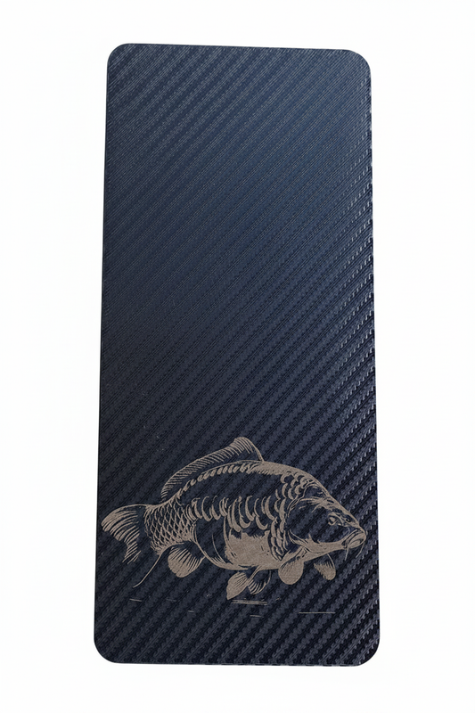 Carbon fibre carp panel - straightened white background