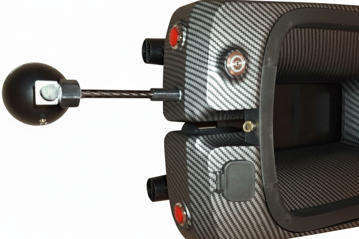 Rogue Bait boat with Deeper sonar - rear close-up, white background